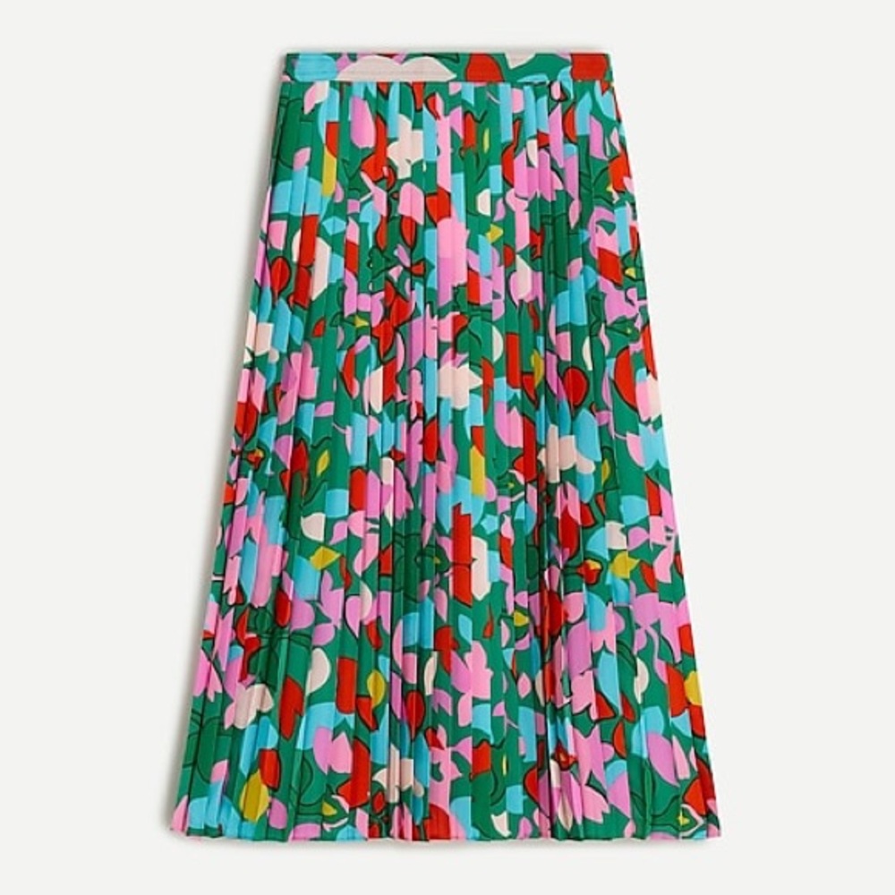 NWT J. Crew Colorful Floral Midi Skirt